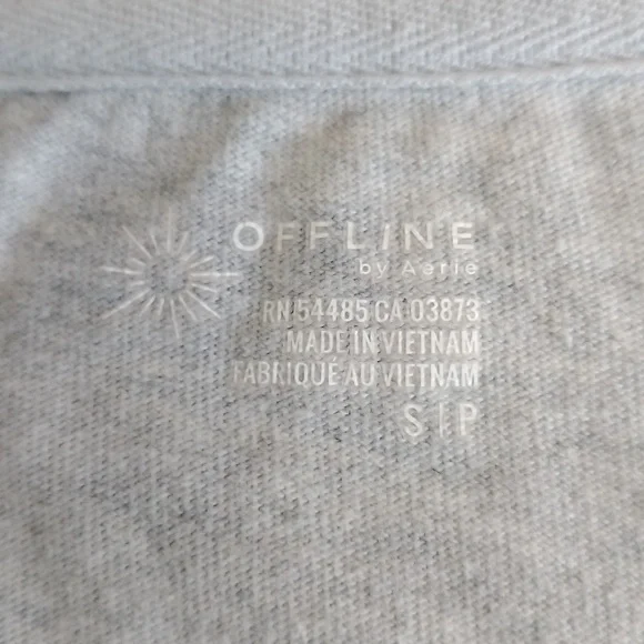 Offline By Aerie Light Gray Crop Top Sz S - Picture 4 of 5